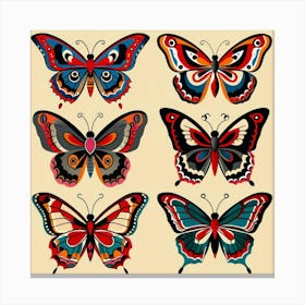 Butterfly Tattoos Canvas Print