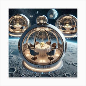 Futuristic Vip Satellite Pods Designed For Private Dining 1024x1024 Canvas Print