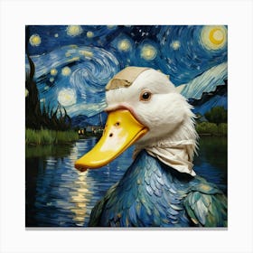 Starry Night Duck 8 Canvas Print