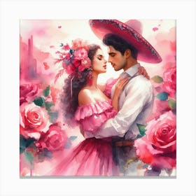 Mexican Couple Canvas Print