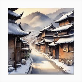 Beautiful Japanese Village Canvas Print