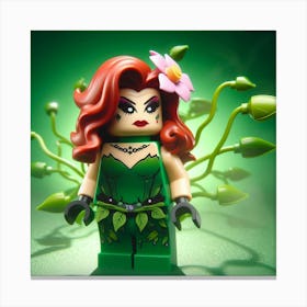 Poison Ivy from Batman in Lego style 1 Canvas Print