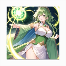 Green Mage Starchild Canvas Print