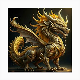 Golden Dragon Canvas Print