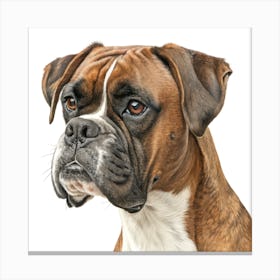 Boxer Dog Portrait Stampe su tela