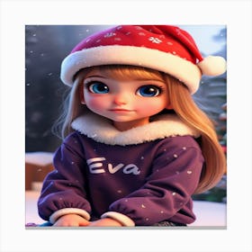 Christmas Girl Canvas Print