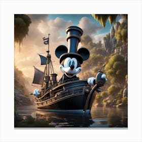 Steamboat Willie: A Literal Boat Canvas Print