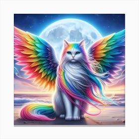 Rainbow Cat 5 Canvas Print