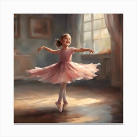 0 A Very Pretty Little Girl Dancing The Ballet Smil Esrgan V1 X2plus Canvas Print