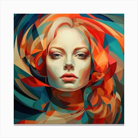 Abstract Geometric Hungarian Woman 03 Canvas Print