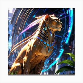 Egyptian Lion 1 Canvas Print