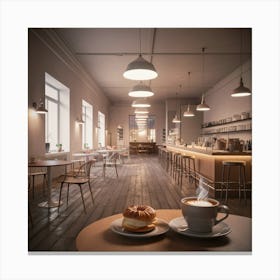 Coffee Shop Interior 1 Canvas Print