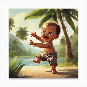 Hawaiian Baby Canvas Print