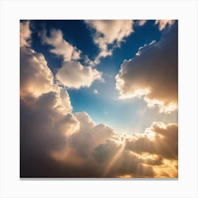 Sunbeams Through Clouds Canvas Print