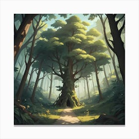 Tree In The Forest Canvas Print