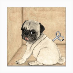 Toy Dog Square Canvas Print