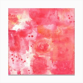 Pink Abstract Watercolor Painting Canvas Print