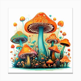 Mushroom Garden 14 Canvas Print