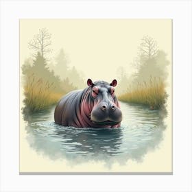 Hippo 1 Canvas Print