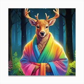 Rainbow Deer 5 Canvas Print