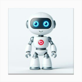 Robot With Blue Eyes 2 Canvas Print