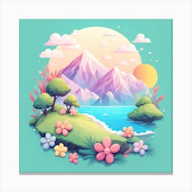 Landscape Illustration Canvas Print