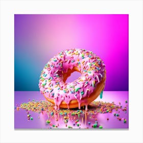 Donut With Sprinkles Canvas Print