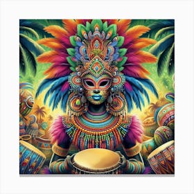 Afro-Caribbean Print Art Canvas Print