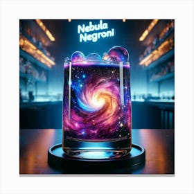 A Futuristic Cocktail Called Nebula Negroni, Serve Canvas Print