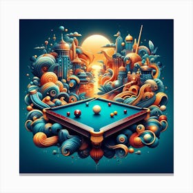 Pool Table Canvas Print