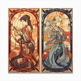 Two Asian Women Canvas Print