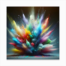 Colorful Powder Explosion Canvas Print