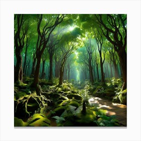 Mossy Forest Canvas Print