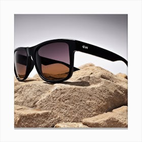 Sunglasses On Rocks Canvas Print