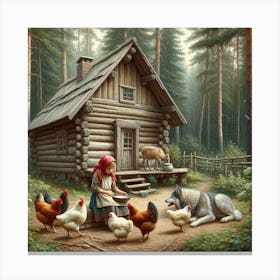 Cabin in the woods Canvas Print