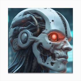 Cyborg Head 49 Canvas Print