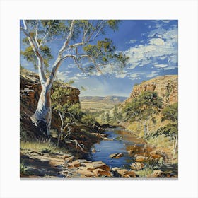 Stream In The Desert Canvas Print