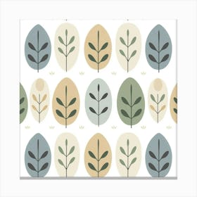 Seamless Pattern With Leaves Canvas Print