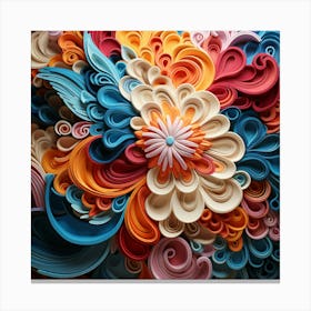 Quilling Art Canvas Print