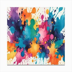 Watercolor Splashes Canvas Print