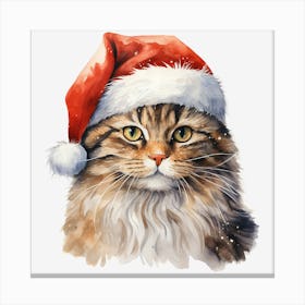 Santa Claus Cat 1 Canvas Print