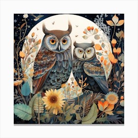 Bird In Nature Eastern Screech Owl 4 Canvas Print