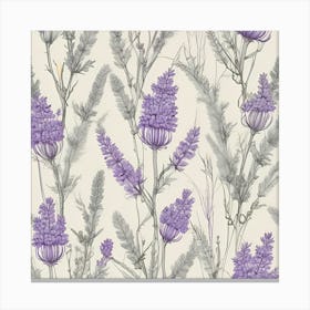 Lavender Flowers 1 Canvas Print