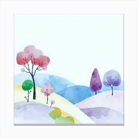 Watercolor Landscape Canvas Print