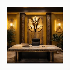 Egyptian Office Canvas Print