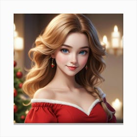 Christmas Girl Canvas Print