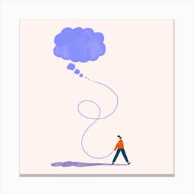 Taking My Thoughts For A Walk Square Canvas Print