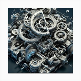 Gears And Gears 2 Canvas Print