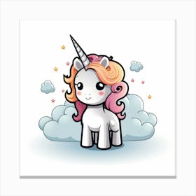 Cute Unicorn 47 Canvas Print