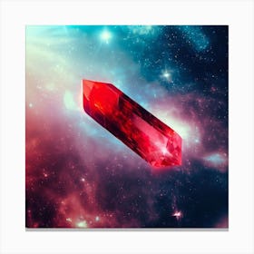 Red Gem In Space 1 Canvas Print
